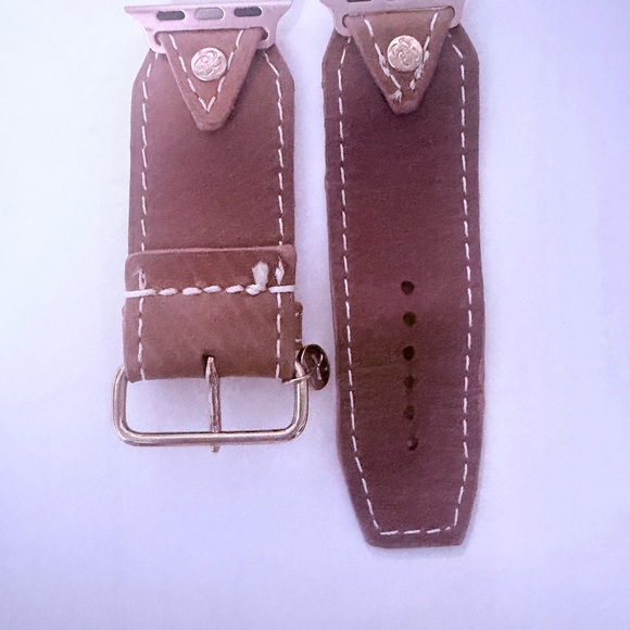 Spark*l Bands - Size 2 Tan Leather Apple Watch band 38/41mm - Picture 2 of 3